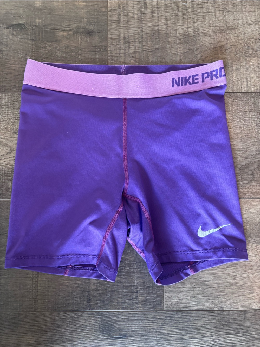 Nike Pro Dri-FIT Youth Compression Shorts | Purple | Girls Large
